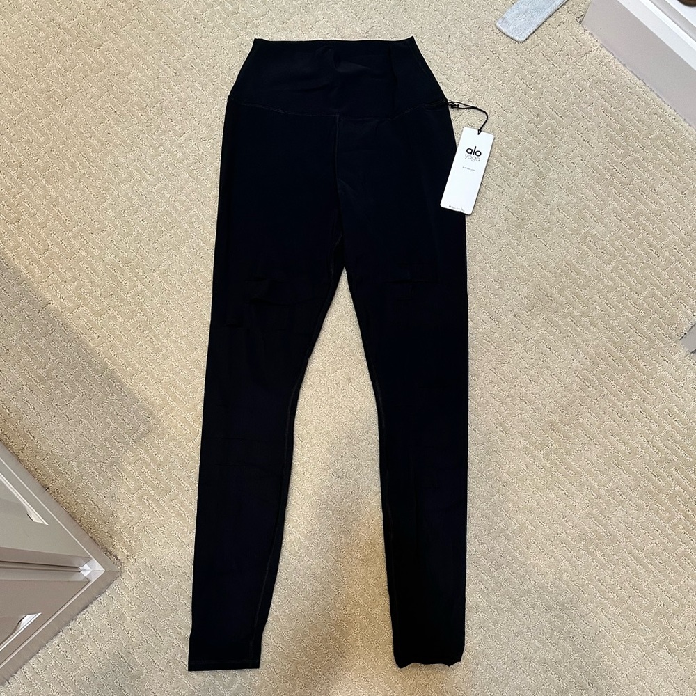 All - high waist ripped warrior leggings- size medium